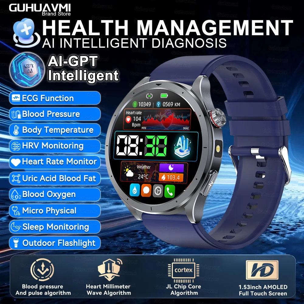 2026 Smart Watch Body Fat Health ECG Blood Oxygen