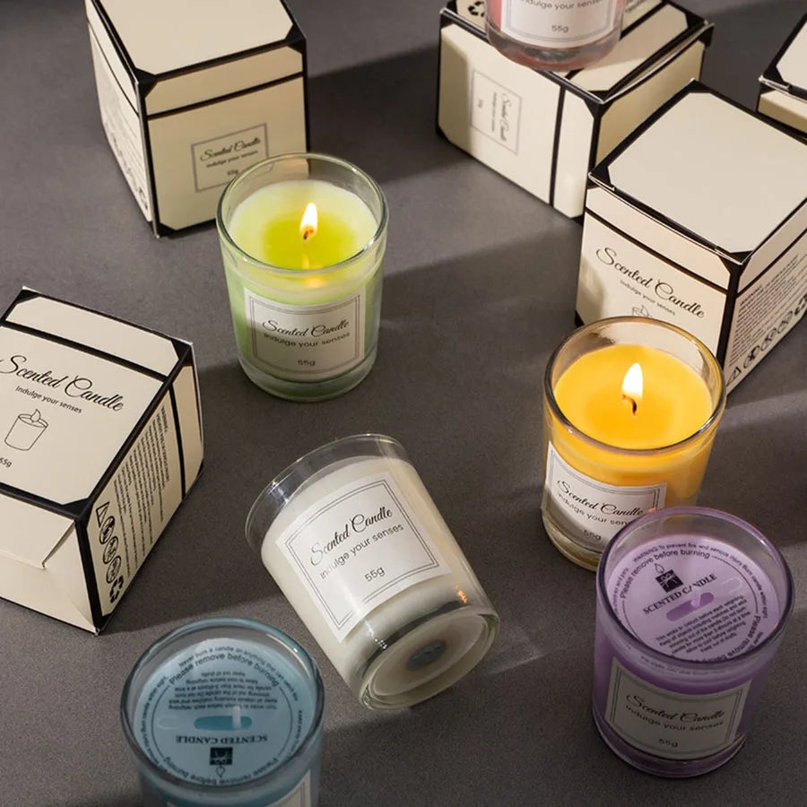 Aromatherapy Candle Gift Box Handmade Soy Wax Glass Luxury