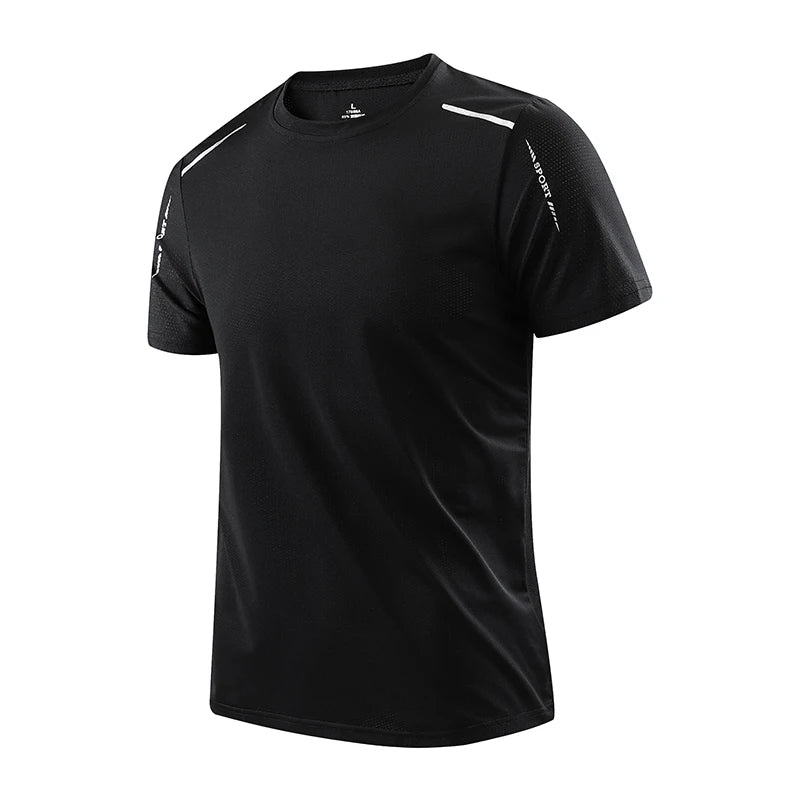 Mens Running Quick Dry T Shirt Breathable Outdoor Sports