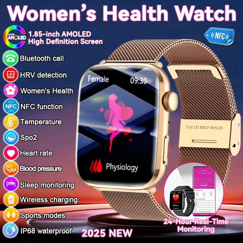 2025 AI Smart Watch Health Monitor NFC Fitness Tracker