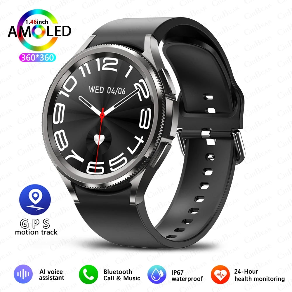 2025 Smart Watch Mens Outdoor Sports AMOLED Waterproof Fitness